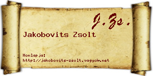 Jakobovits Zsolt névjegykártya